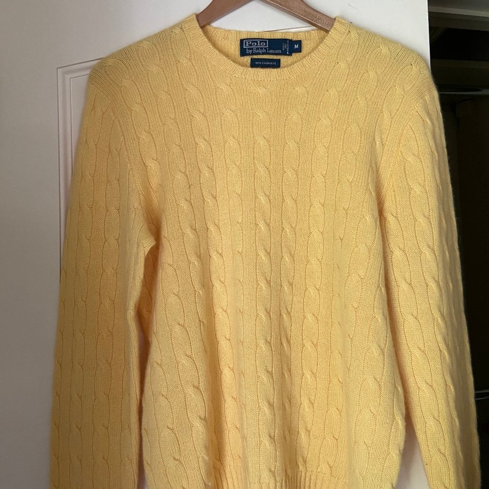 Polo by Ralph Lauren Yellow 100% Cashmere Sweater